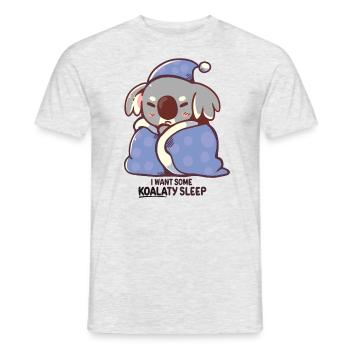 Ich will etwas KOALAty Schlaf - Männer T-Shirt - Grau meliert - Vorne - AI Model Male 178 dark (178cm)