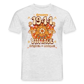 Vintage Year 1944 Birthday Woman 80 Years Old - Men's T-Shirt - heather grey - Front - AI Model Male 178 dark (178cm)