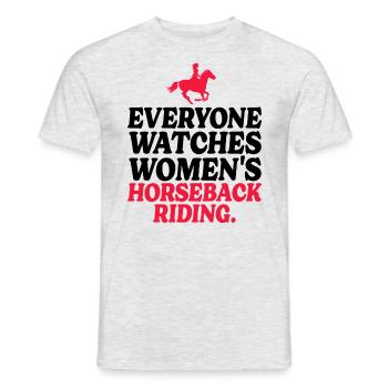 Retro Sport Women's Riding - Men's T-Shirt - heather grey - Front - AI Model Male 178 dark (178cm)