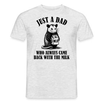 Opossum Humour Papa Meme Parent Papa - T-shirt homme - gris chiné - Devant - AI Model Male 178 dark (178cm)