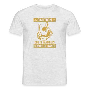 Bulldog français - T-shirt homme - gris chiné - Devant - AI Model Male 178 dark (178cm)