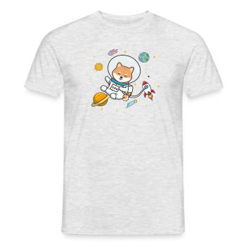 Shiba Inu - Men's T-Shirt - heather grey - Front - AI Model Male 178 dark (178cm)