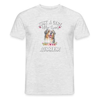 Blue Merle Australian Shepherd - Men's T-Shirt - heather grey - Front - AI Model Male 178 dark (178cm)