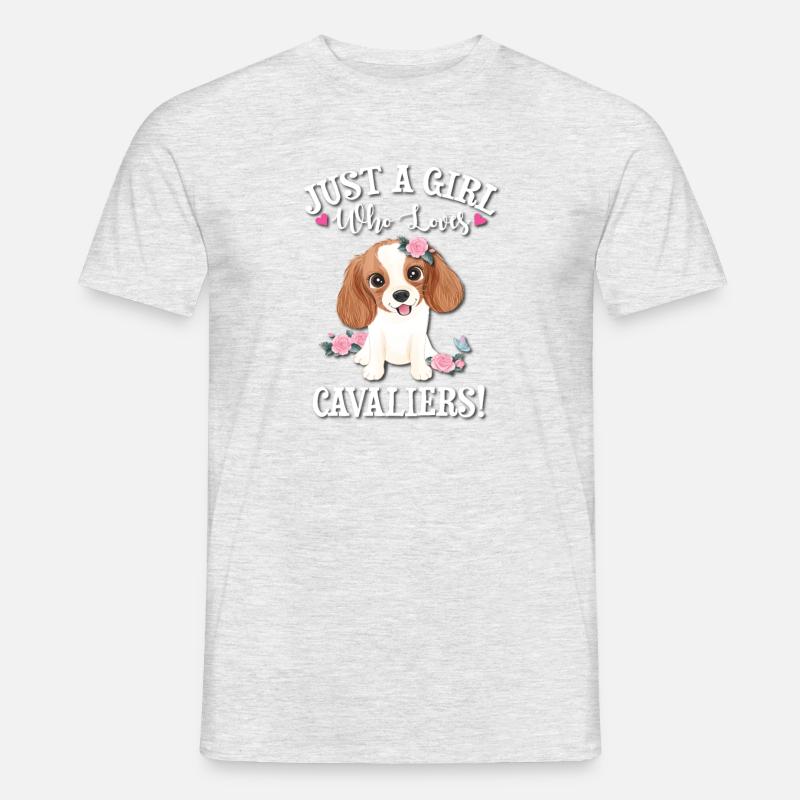 Cavalier King Charles Spaniel - Männer T-Shirt - Grau meliert