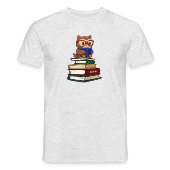 Owl - Men's T-Shirt - heather grey - Front - AI Model Male 178 dark (178cm)