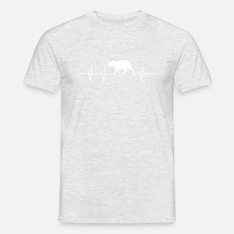 Capybara - Männer T-Shirt - Grau meliert