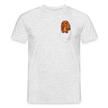 Rubis Cavalier King Charles Spaniel - T-shirt homme - gris chiné - Devant - AI Model Male 178 dark (178cm)