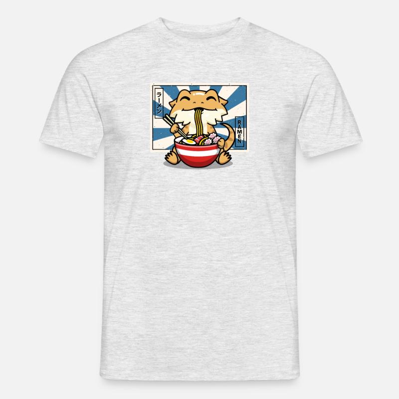 Bärtiger Drache - Männer T-Shirt - Grau meliert