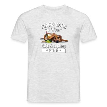 Rhodesian Ridgeback - Men's T-Shirt - heather grey - Front - AI Model Male 178 dark (178cm)