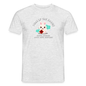Frohes chinesisches Neujahr 2023 Jahr des Kaninchens - Männer T-Shirt - Grau meliert - Vorne - AI Model Male 178 dark (178cm)