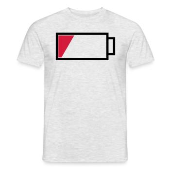 Battery empty - Men's T-Shirt - heather grey - Front - AI Model Male 178 dark (178cm)