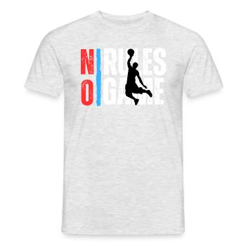 Basketball - no rules - no game - Männer T-Shirt - Grau meliert - Vorne - AI Model Male 178 dark (178cm)