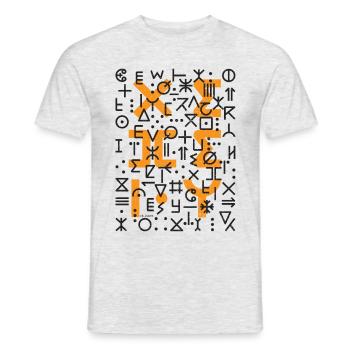 TIFINAGH ALPHABET AMAZIGH - Men's T-Shirt - heather grey - Front - AI Model Male 178 dark (178cm)