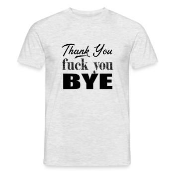 Merci vous baiser au revoir - T-shirt homme - gris chiné - Devant - AI Model Male 178 dark (178cm)