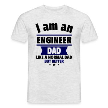 Papa ingénieur, cadeau de fête des pères - T-shirt homme - gris chiné - Devant - AI Model Male 178 dark (178cm)