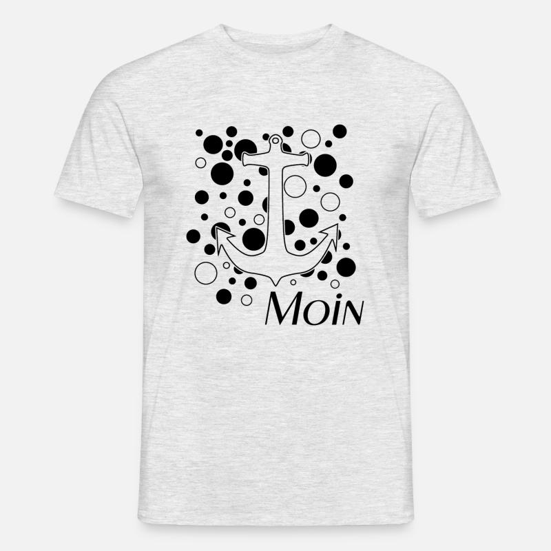 Moin - Männer T-Shirt - Grau meliert