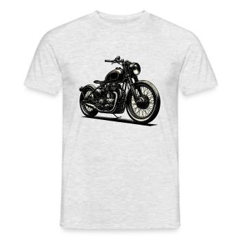 Motorrad Grafik, Vintage - Männer T-Shirt - Grau meliert - Vorne - AI Model Male 178 dark (178cm)