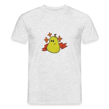 Obst lecker essen Birne Geschenk - Männer T-Shirt - Grau meliert - Vorne - AI Model Male 178 dark (178cm)