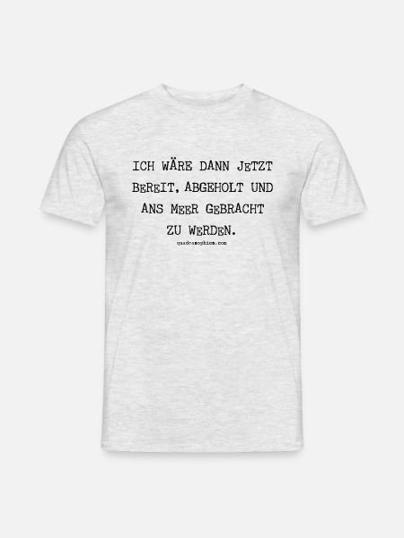 Ans Meer - Männer T-Shirt - Grau meliert