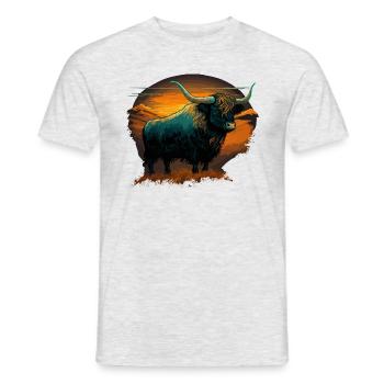 Yak de montagne - T-shirt homme - gris chiné - Devant - AI Model Male 178 dark (178cm)