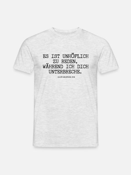 unhöflich zu reden - Männer T-Shirt - Grau meliert