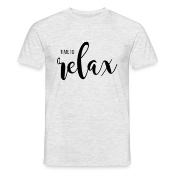 TIME TO RELAX - Männer T-Shirt - Grau meliert - Vorne - AI Model Male 178 dark (178cm)