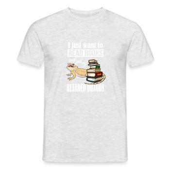 Bärtiger Drache - Männer T-Shirt - Grau meliert - Vorne - AI Model Male 178 dark (178cm)