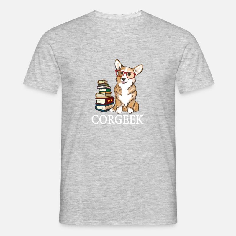 Corgi - T-shirt til herrer - grå meleret
