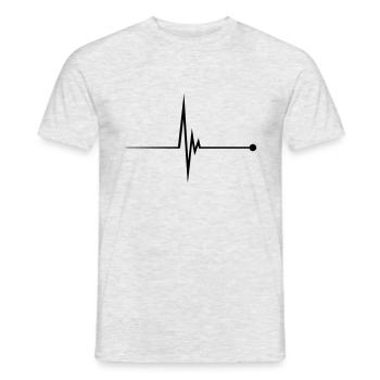 Heartbeat Pulse - Männer T-Shirt - Grau meliert - Vorne - AI Model Male 178 dark (178cm)