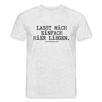 Lasst mich einfach - Männer T-Shirt - Grau meliert - Vorne - AI Model Male 178 dark (178cm)