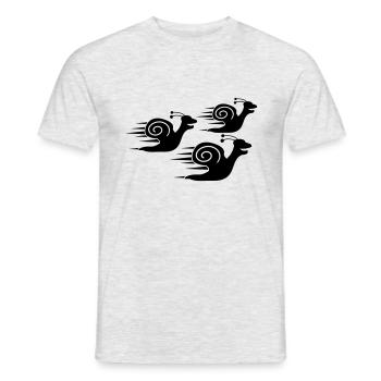 Snail Race - T-shirt homme - gris chiné - Devant - AI Model Male 178 dark (178cm)