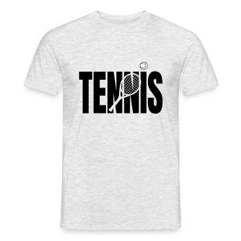 Cadeau pour les joueurs de tennis - T-shirt homme - gris chiné - Devant - AI Model Male 178 dark (178cm)