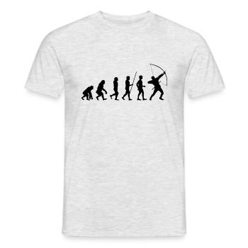 Archer Bow Sagittarius Evolution black - Men's T-Shirt - heather grey - Front - AI Model Male 178 dark (178cm)
