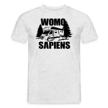 WOMO SAPIENS - Männer T-Shirt - Grau meliert - Vorne - AI Model Male 178 dark (178cm)