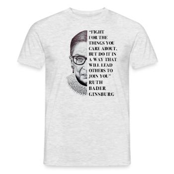 Notorious RBG Shirt Dissent Anti  Politique F - T-shirt homme - gris chiné - Devant - AI Model Male 178 dark (178cm)