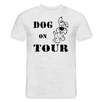 Hund - Männer T-Shirt - Grau meliert - Vorne - AI Model Male 178 dark (178cm)