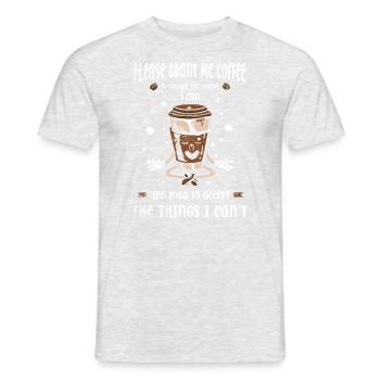 Coffee Lover Caffeine Lovers Cappuccino Design - Men's T-Shirt - heather grey - Front - AI Model Male 178 dark (178cm)