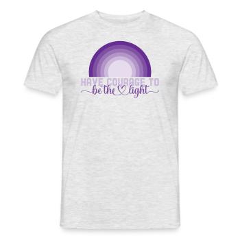Ayez le courage d’être la croyance en la lumière, car - T-shirt homme - gris chiné - Devant - AI Model Male 178 dark (178cm)