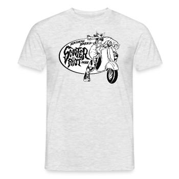 H© SCOOTER RIOT 88 - Männer T-Shirt - Grau meliert - Vorne - AI Model Male 178 dark (178cm)