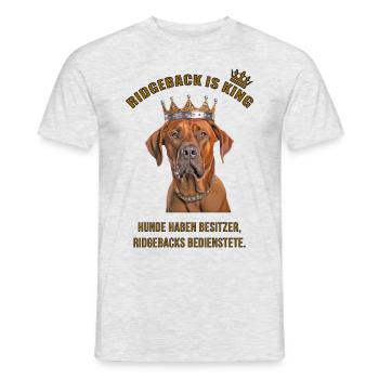 RIDGEBACK IS KING - Grand T-shirt Ridgeback !! - T-shirt homme - gris chiné - Devant - AI Model Male 178 dark (178cm)
