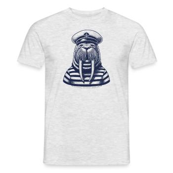 Capitaine Walrus - T-shirt homme - gris chiné - Devant - AI Model Male 178 dark (178cm)