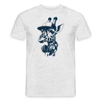 Streamer Gamer Giraffe - Männer T-Shirt - Grau meliert - Vorne - AI Model Male 178 dark (178cm)