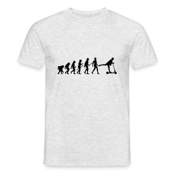 Escooter E-Scooter Evolution - Männer T-Shirt - Grau meliert - Vorne - AI Model Male 178 dark (178cm)
