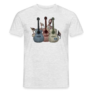 Guitar Guitars - Men's T-Shirt - heather grey - Front - AI Model Male 178 dark (178cm)