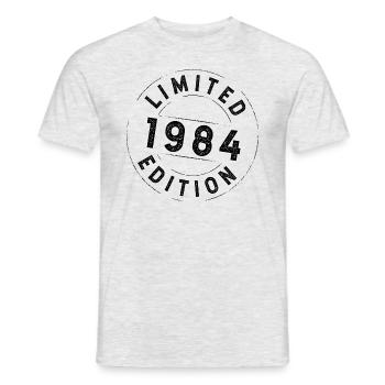 Limited Edition 1984 - Geburtstag 1984 Farbwechsel - Männer T-Shirt - Grau meliert - Vorne - AI Model Male 178 dark (178cm)