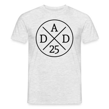Dad 25 Circle - Color Changing - Men's T-Shirt - heather grey - Front - AI Model Male 178 dark (178cm)