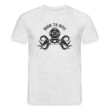 Diver - Men's T-Shirt - heather grey - Front - AI Model Male 178 dark (178cm)