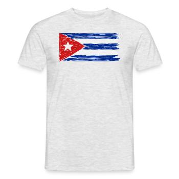 Kuba Flagge - Männer T-Shirt - Grau meliert - Vorne - AI Model Male 178 dark (178cm)