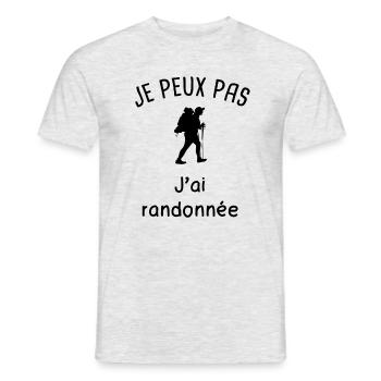 Lustige Hiker Man Geschenkidee - Männer T-Shirt - Grau meliert - Vorne - AI Model Male 178 dark (178cm)