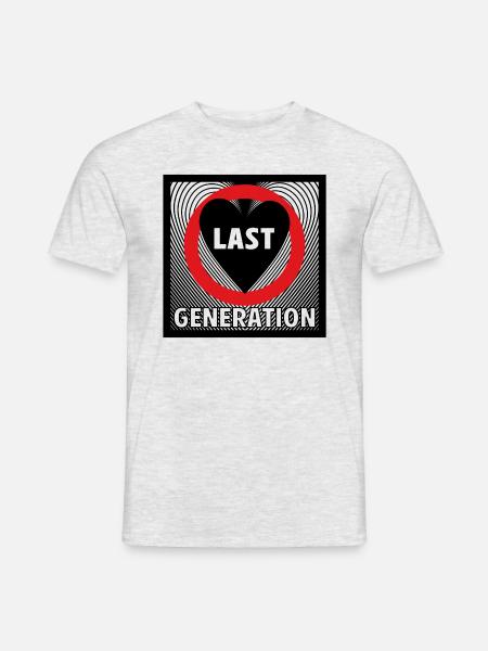 Letzte Generation - Stolz auf Klimaschutz - Männer T-Shirt - Grau meliert